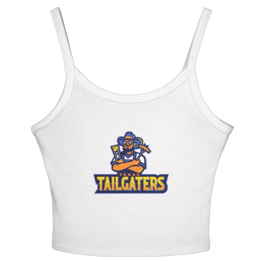 Discover Texas Tailgaters With Bbq And Sports Theme For Game Day Enthusiasts Women's Spaghetti Strap Tank Tops