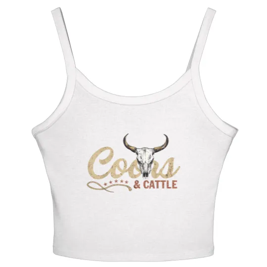 Discover Coor And Cattles Rodeo Western Cowboy Howdy Lover Women's Spaghetti Strap Tank Tops