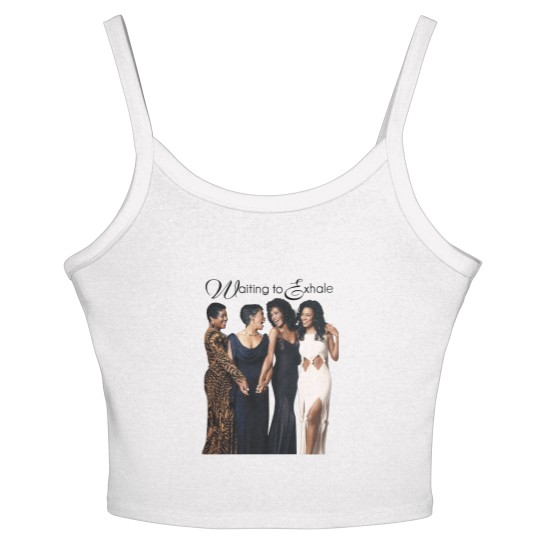 Discover Waiting To Exhale White Unisex Women's Spaghetti Strap Tank Tops, Friendly Women's Spaghetti Strap Tank Tops