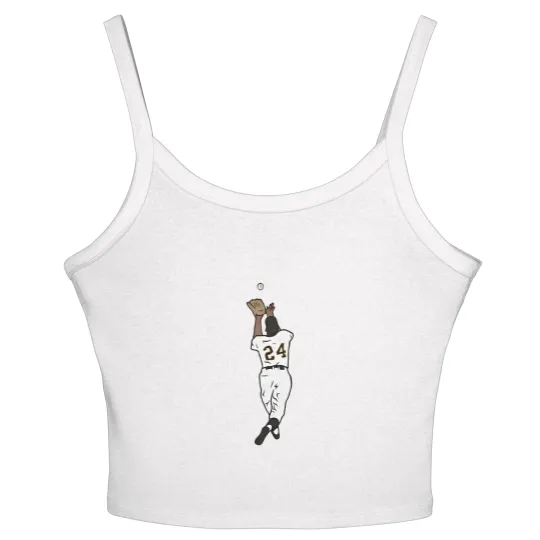 Discover Willie Mays “The Catch” Baseball Women's Spaghetti Strap Tank Tops