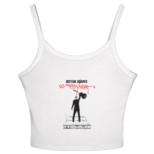 Discover Color Bryan Adams Tour 2023 Women's Spaghetti Strap Tank Tops, So Happy Hurts Tour, Vintage Bryan Adams Women's Spaghetti Strap Tank Tops