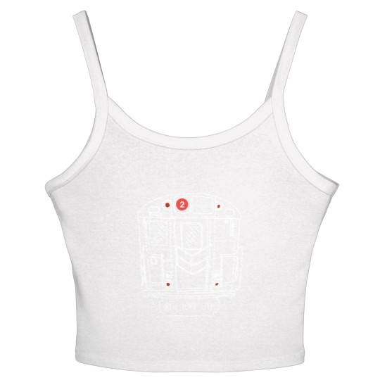 Discover New York City Subway Queens 2 Express Train Women's Spaghetti Strap Tank Tops