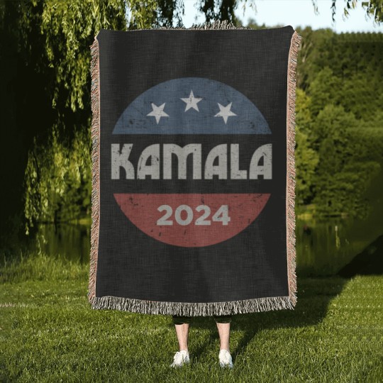Discover Kamala Harris 2024 For President Campaign Woven Blankets