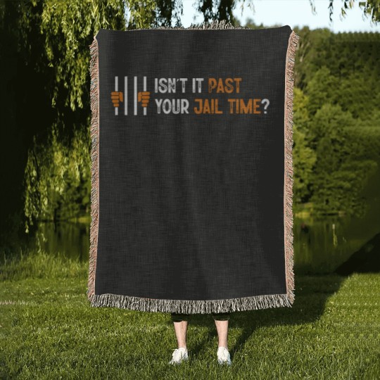 Discover Isn't it past your jail time? Woven Blankets, Anti Trump Oscars Woven Blankets, Funny Political