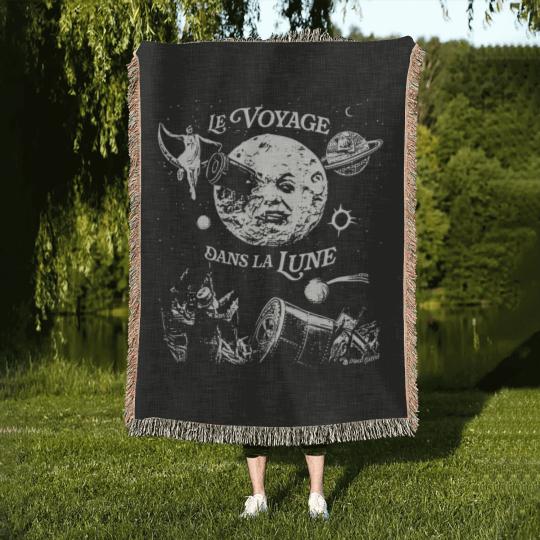 Discover A Trip To The Moon Le Voyage Dans La Lune 1902 Silent Film Unisex Classic Woven Blankets