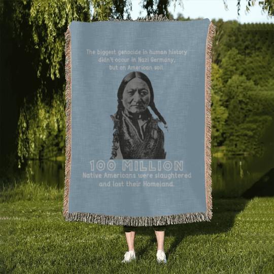Discover sitting bull - Native American - Woven Blankets