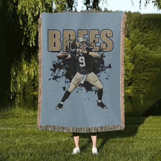 Discover Saints Woven Blankets- drew brees football Woven Blankets
