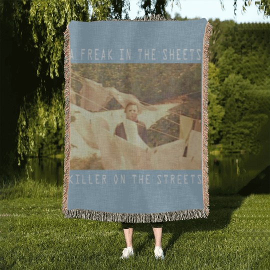 Discover A Freak In The Sheet Killer On The Streets, John Carpenter's HALLOWEEN Woven Blankets