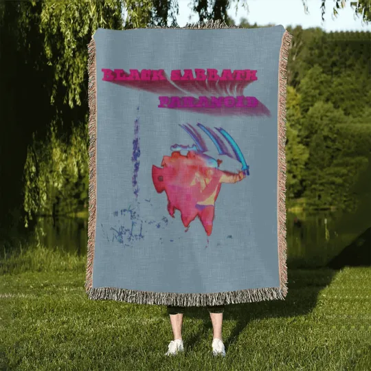 Discover Black Sabbath Paranoid Motion Black Woven Blankets