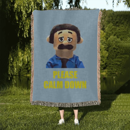 Discover Please Calm Down Awkward Puppets Diego Woven Blankets