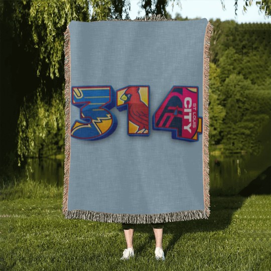 Discover Area Code St. Louis STL 314 Woven Blankets