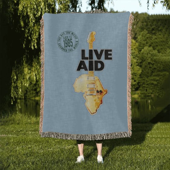Discover Live Aid Concert Music Gig Event Live 1985 Wembley 80s Woven Blankets