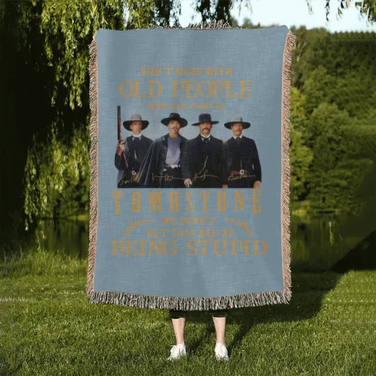 Discover Tombstone Movie Woven Blankets, Vintage Tombstone Graphic