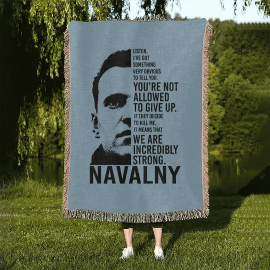Discover Alexei Navalny Woven Blankets, RIP Alexei Navalny 1976-2024 Woven Blankets