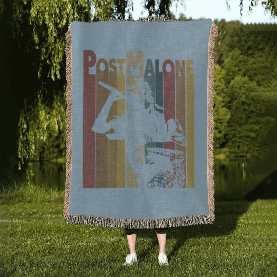 Discover Post Malone Rap Twelve Carat Tour Woven Blankets, Post Malone Woven Blankets, Post Malone Merch