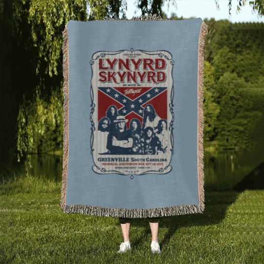 Discover Lynyrd Skynyrd 1977 Tour Woven Blankets Woven Blankets