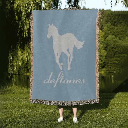 Discover Vintage Deftone Pony Logo Woven Blankets
