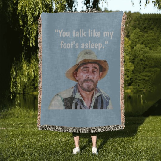 Discover Vintage TV Westerns Festus Gunsmoke "You Talk Like My Foot's Asleep"  Woven Blankets Woven Blankets