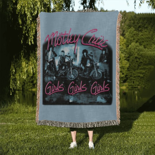 Discover Motley Crue Girls Girls Girls Black Woven Blankets