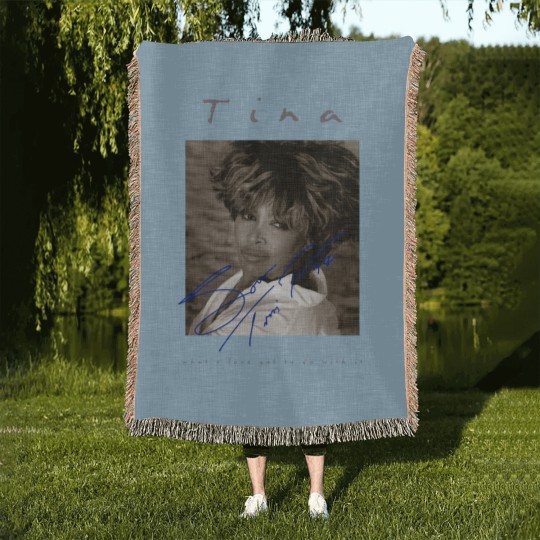 Discover Retro Signature Tina Turner Woven Blankets Short Sleeve Unisex Woven Blankets Woven Blankets For Men Women