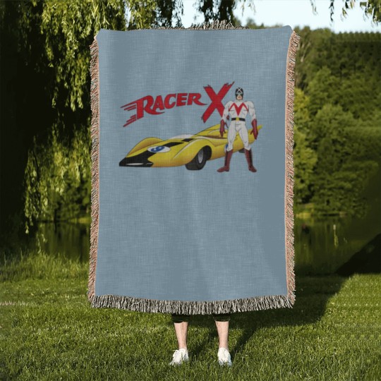 Discover Racer X Tribute to Original 60s Speed Racer Cartoon Series Woven Blankets