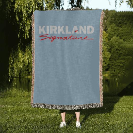 Discover Kirkland  Costco'S Kirkland Woven Blankets, Costco Hot Dog & Soda Combo With Quote Woven Blankets, Costco Hot Dog Lover Gift Woven Blankets