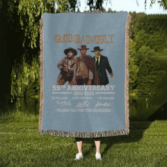 Discover The Bad Ugly Clint Eastwood Anniversary Woven Blankets