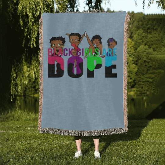 Discover Betty Boop Black Girls Are Dope Vintage Woven Blankets, Animation Woven Blankets, Betty Boop Woven Blankets