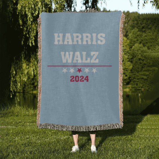 Discover Kamala Harris Tim Walz 2024 ,Democrat VP Vice President USA Election Woven Blankets