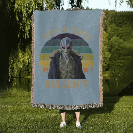 Discover This Is Some Bullsht Woven Blankets