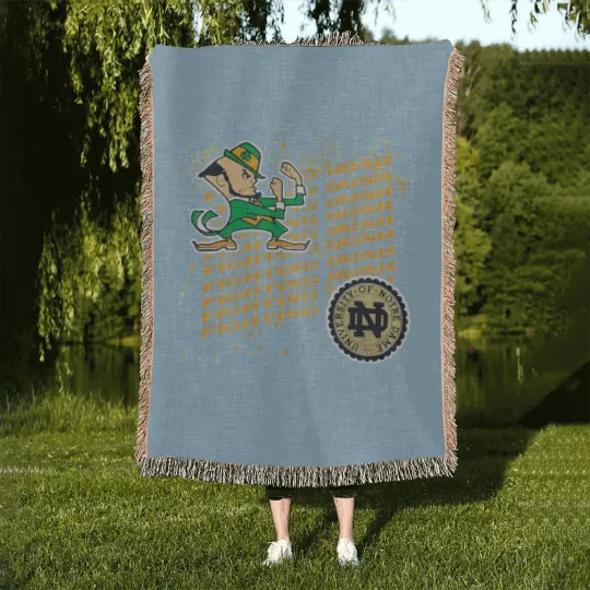 Discover Vintage 90s ND University Crewneck Woven Blankets