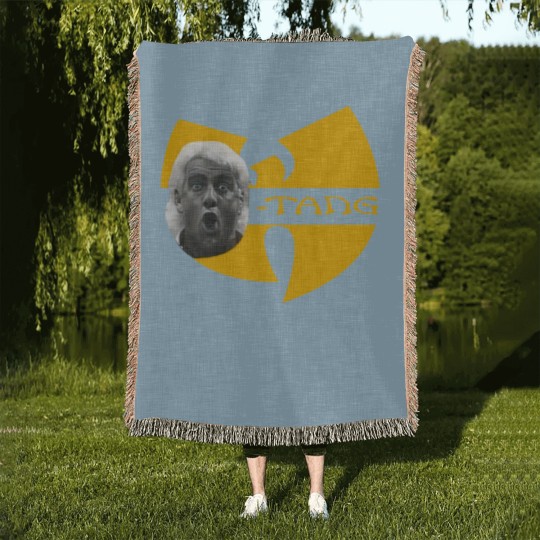 Discover Wooo-Tang Rick Flair WOO Funny Parody Woven Blankets