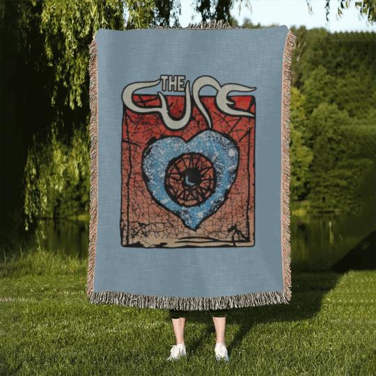 Discover Vintage The Cure Woven Blankets, The Cure Woven Blankets, Rock Music Graphic Woven Blankets
