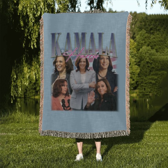 Discover KAMALA HARRIS Woven Blankets | Kamala Harris Homage Woven Blankets