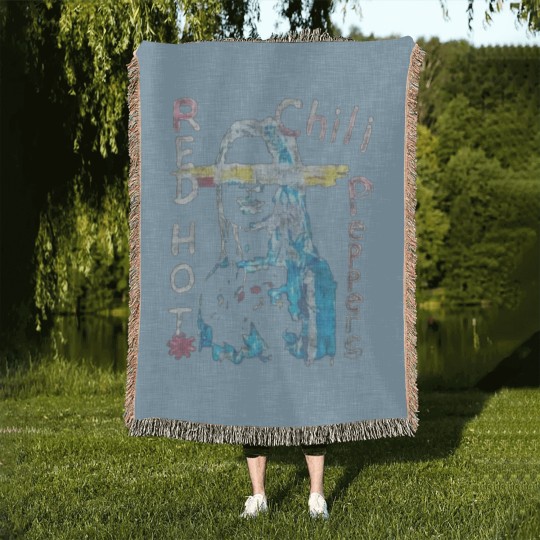 Discover Red Hot Chili Peppers, Vintage Band Woven Blankets, Red Hot Chili Peppers Concert Woven Blankets