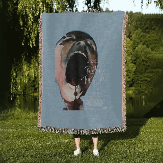 Discover The Pink Wall Poster Woven Blankets