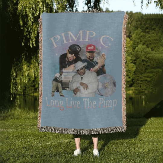 Discover Pimp C Woven Blankets, Pimp C Vintage Woven Blankets, Pimp C Hiphop Rapper Woven Blankets