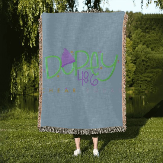 Discover Dopey Challenge ChEAR Squad Woven Blankets, WDW Dopey Runner Cheering Family Woven Blankets