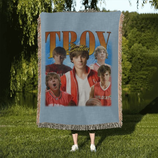 Discover Troy Bolton Woven Blankets, Zac Efron Merchandise, Zac Efron Woven Blankets, Zac Efron Woven Blankets