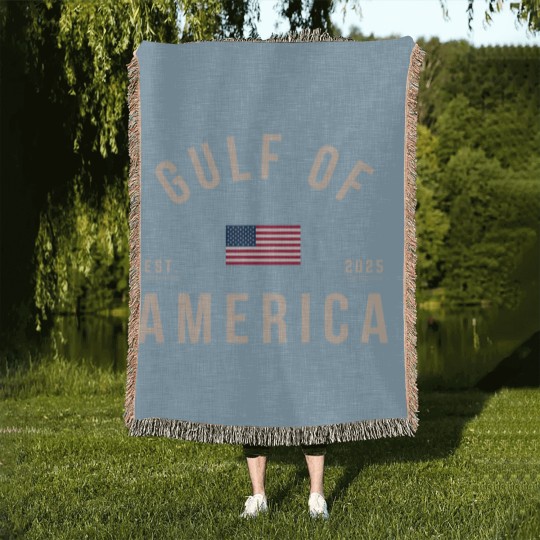 Discover Gulf of America Woven Blankets, Comfort Colors Unisex Patriotic Woven Blankets, United States of America Woven Blankets