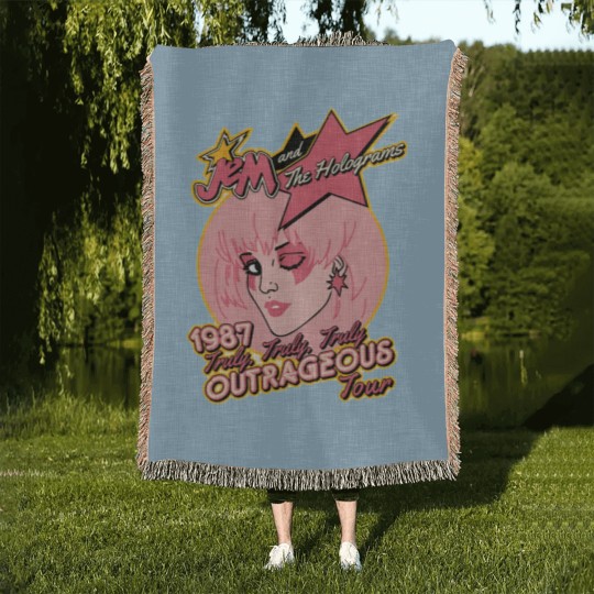 Discover Jem & The Holograms Woven Blankets, Jem Outrageous Tour Woven Blankets