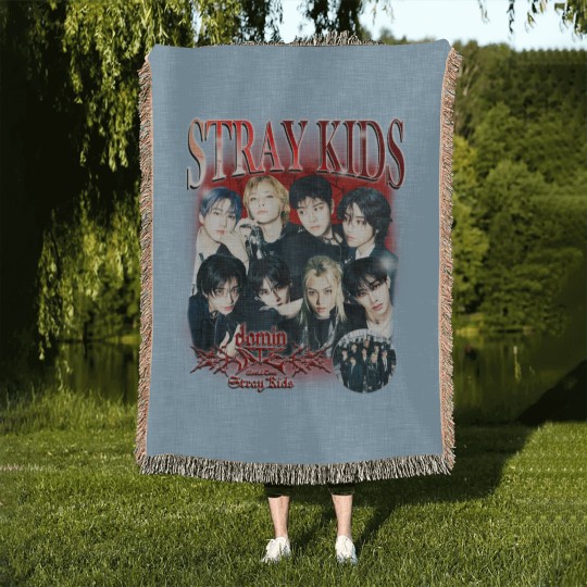 Discover Stray Kids dominATE World Tour US 2025 Graphic Woven Blankets, Stray Kids Hop Album Woven Blankets