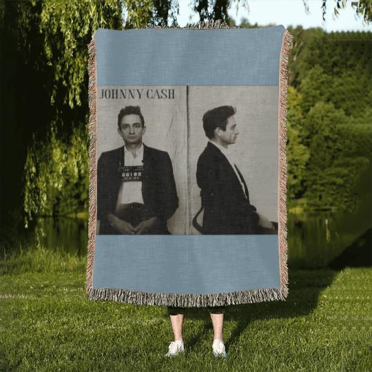 Discover Johnny Cash Mugshot Country Rock Woven Blankets. Johnny Cash