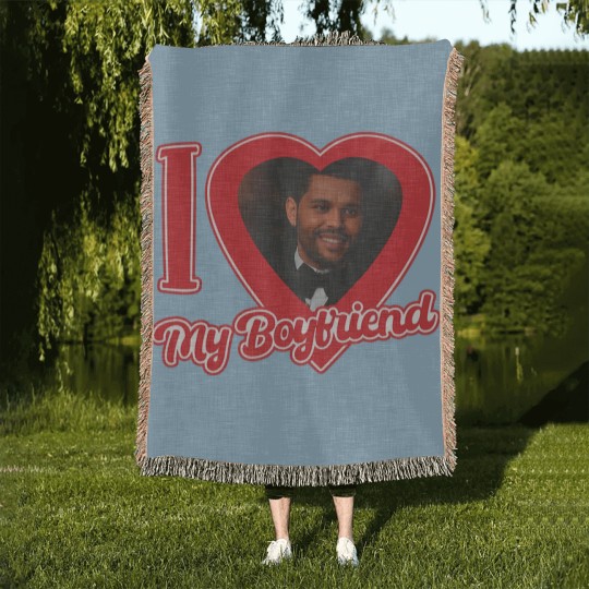 Discover I Love My Boyfriend Weeknd, Abel Unisex Heavy Cotton Woven Blankets