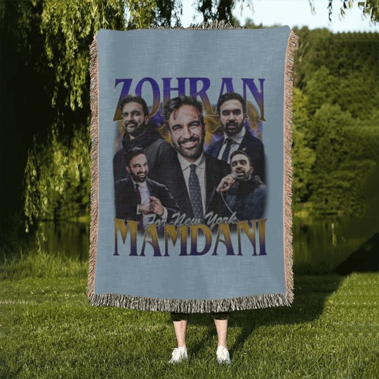Discover Zohran For New York City Bootleg 90s Vintage Woven Blankets