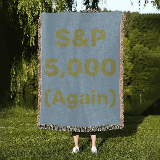 Discover S&P 5,000 Again Level Stock Market Index Woven Blankets