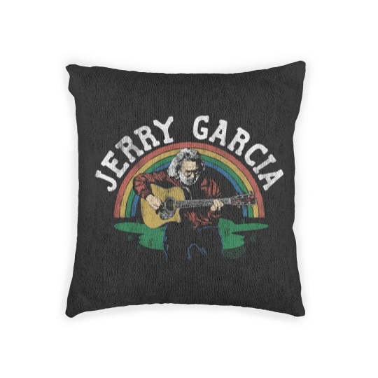 Discover Jerry Garcia Band Jerry & Guitar Vintage Style Adult Short Sleeve Woven Pillows Graphic Tees