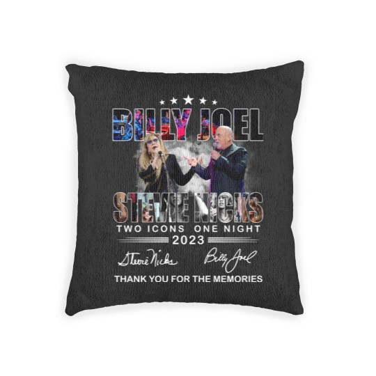 Discover Billy Joel Stevie Nicks Two Icons One Night 2023 Thank You Woven Pillows