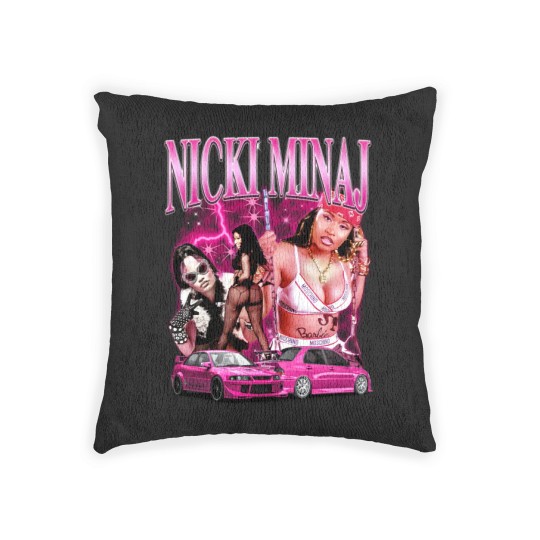 Discover Nicki Minaj Barbie World Comic Woven Pillows, 90S Vintage Merch Ice Spice Woven Pillows