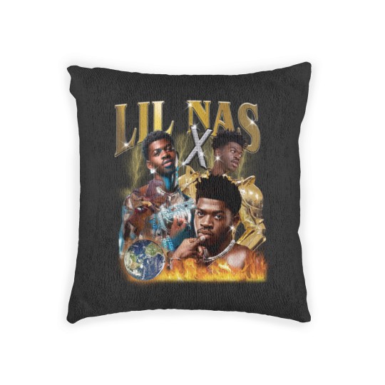 Discover Lil nas X Woven Pillows, Lil nas X Vintage Bootleg Woven Pillows, Lil nas X Vintage Retro Graphic Woven Pillows
